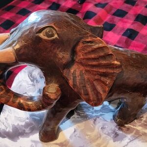 Handcrafted Wooden Elephant Figurine